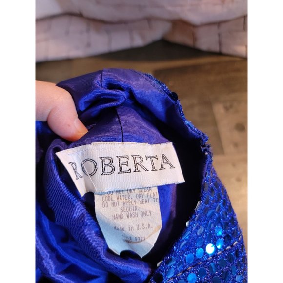 Blue Roberta sequin dress prom formal - Picture 5 of 8